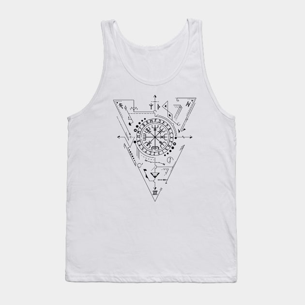 Vegvisir - The Viking Compass | Norse Pagan Symbol Tank Top by CelestialStudio